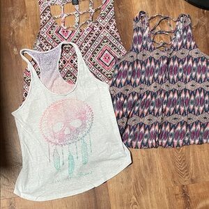 Boho Dreamcatcher and Patterned Tank Tops - Set of 4